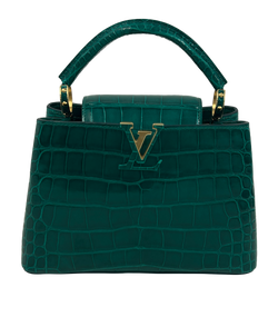 Capucines Mini,Croco, Verde, Db, Cities,B8993D,4-5*